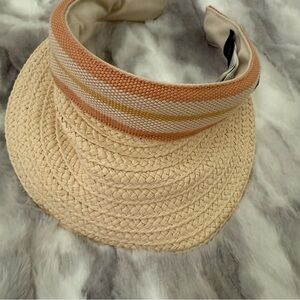 Roxy Beige and Peach Woven Visor